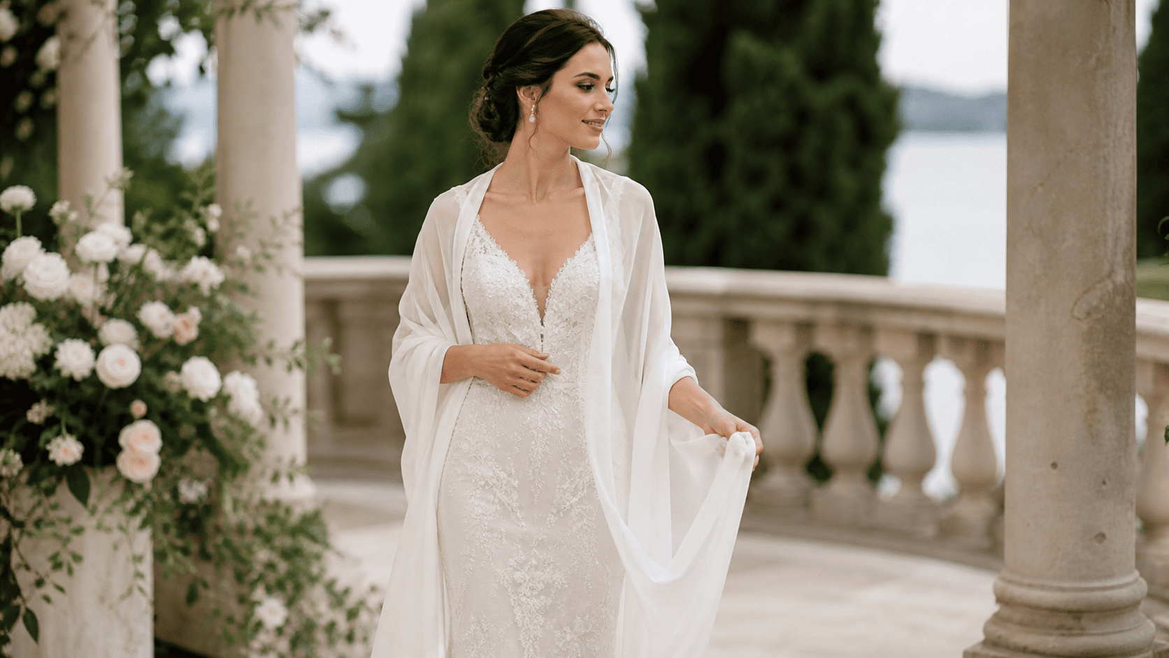 Comment porter une étole sur une robe pour un mariage