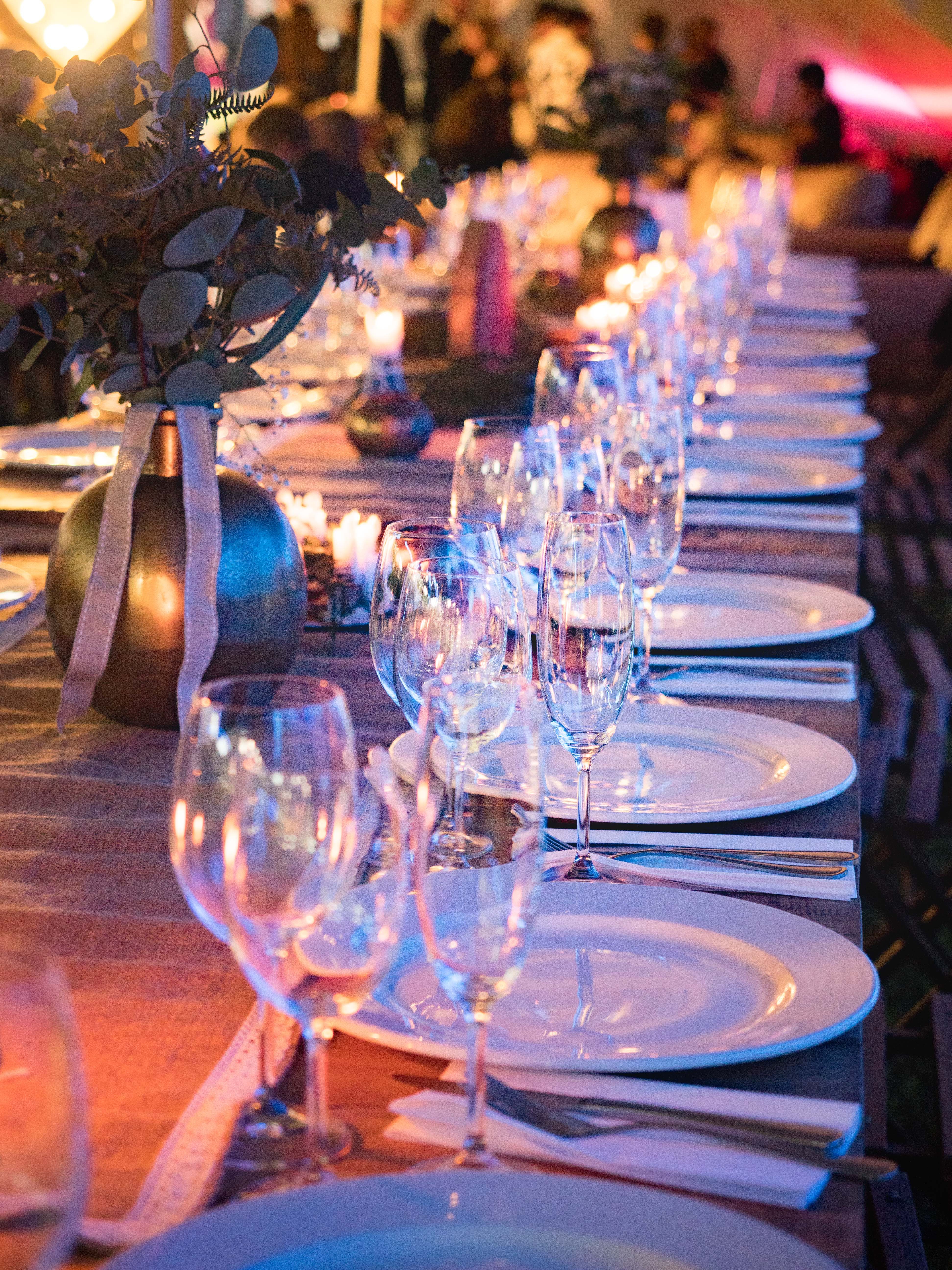 Une décoration pour un thème de mariage romantique